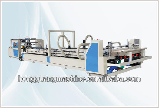 automatic corrugated carton folding gluing machine