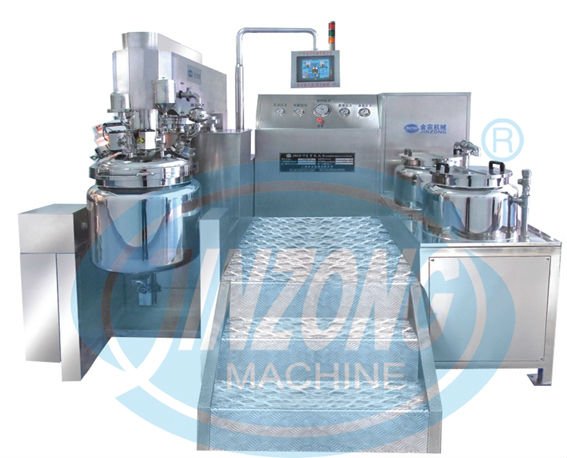 Automatic cosmetic cream vacuum homogenizer