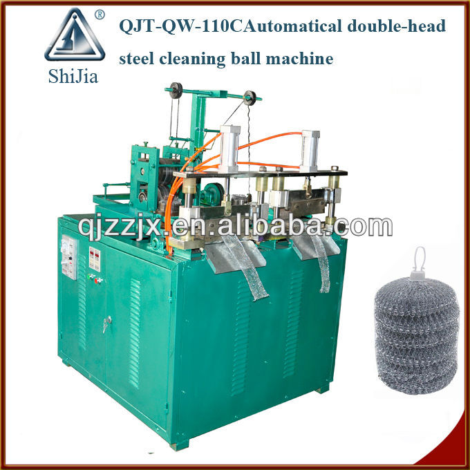 Automatic double-head steel cleaning ball machine