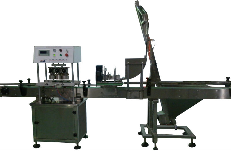 Automatic glass jar vacuum capping machine