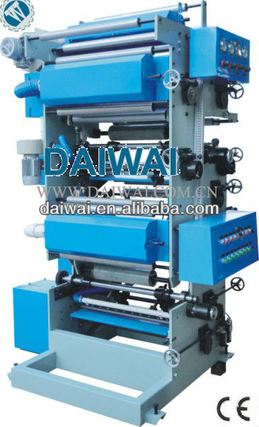 Automatic gravure printing machine with double blower to printing 6 colors