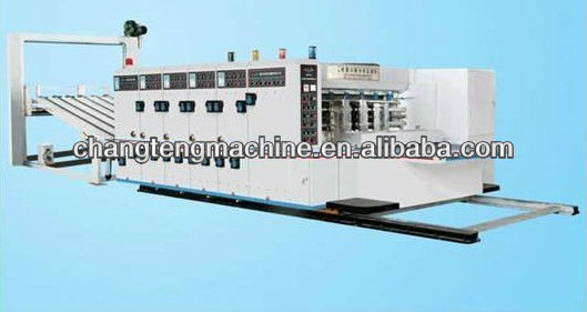 automatic high speed printer slotter die cutter stacker machine