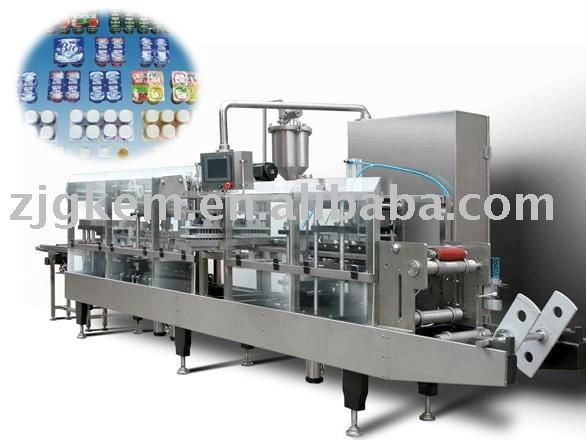 Automatic Plastic and paper yogurt filling machine