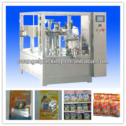 Automatic pouch detergent filling and sealing machine