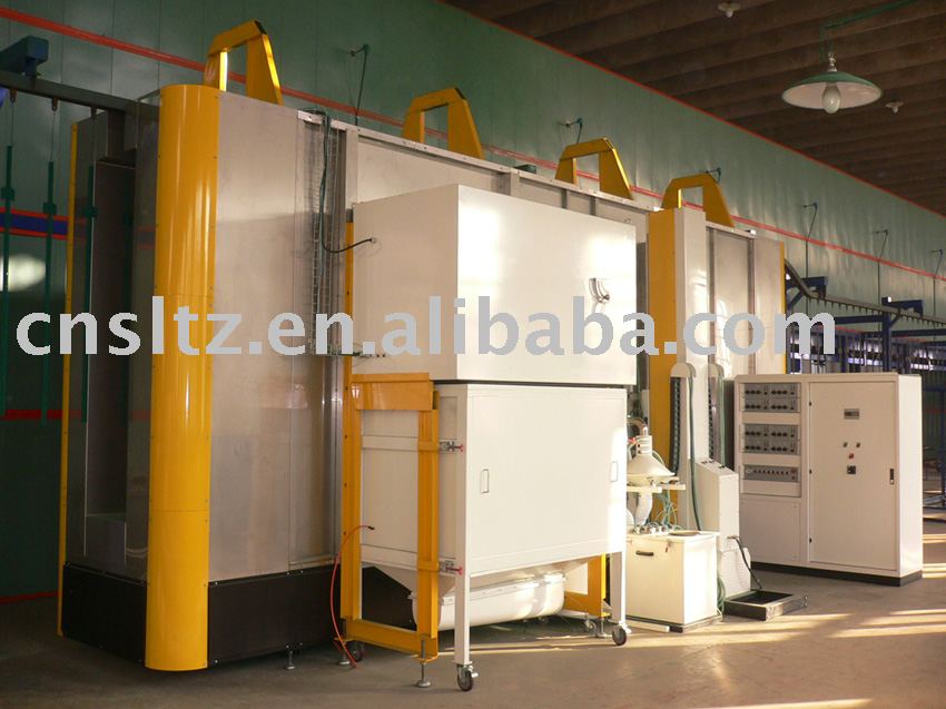 automatic powder painting booth for powder painting machine