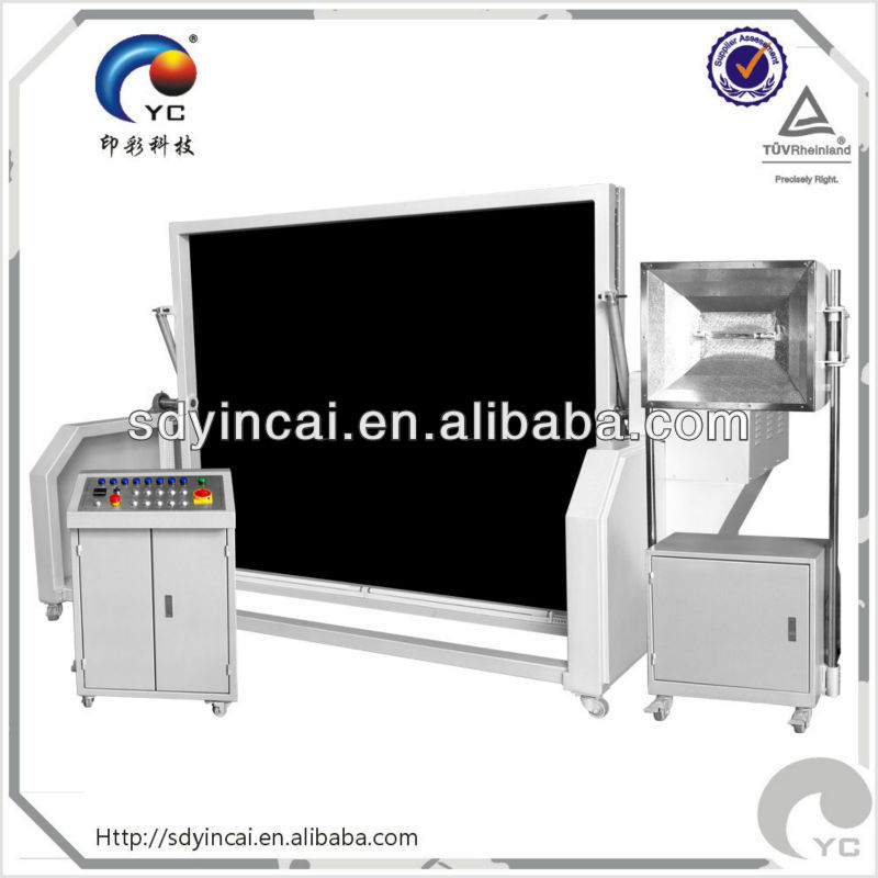 Automatic silk screen exposure unit with vacuum flip-around type