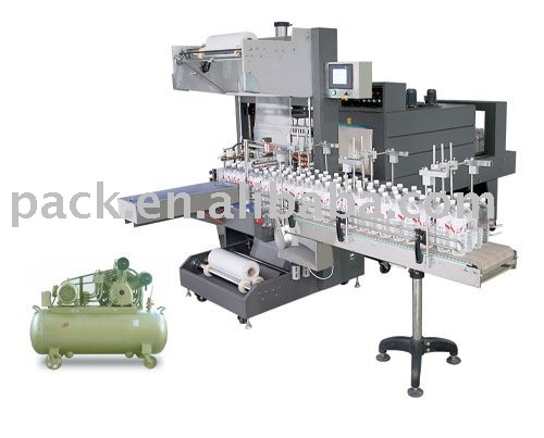 Automatic sleeve wrapper + PE film shrink packaging machine