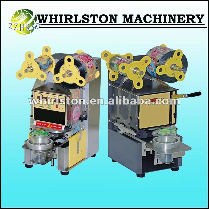 automatic stainless steel cup sealing machine for bubble tea