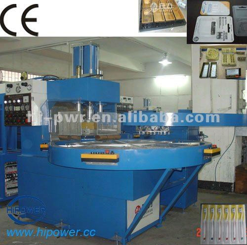 Automatic Turntable High Frequency Battery blister packing machine
