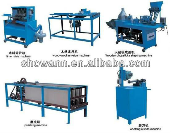 Automatic Wooden Chopsticks Making Machine of polishing machine