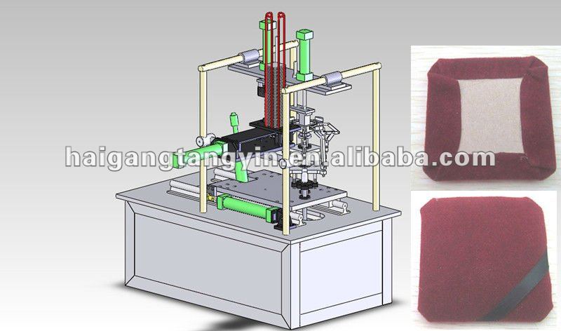 Automatic wrapping machine for jewelry box pad