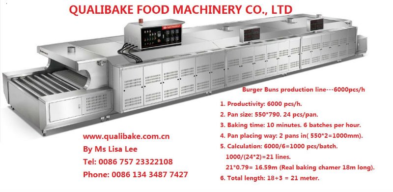 automatice toast bread production line tunnel oven 2000pcs/h
