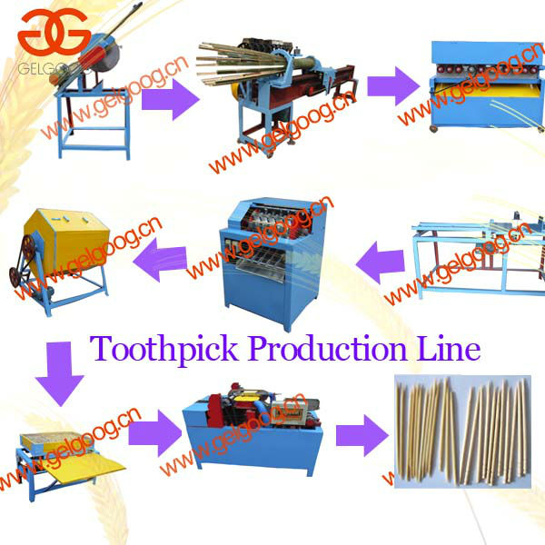 Bamboo toothpick making line/ toothpick making line