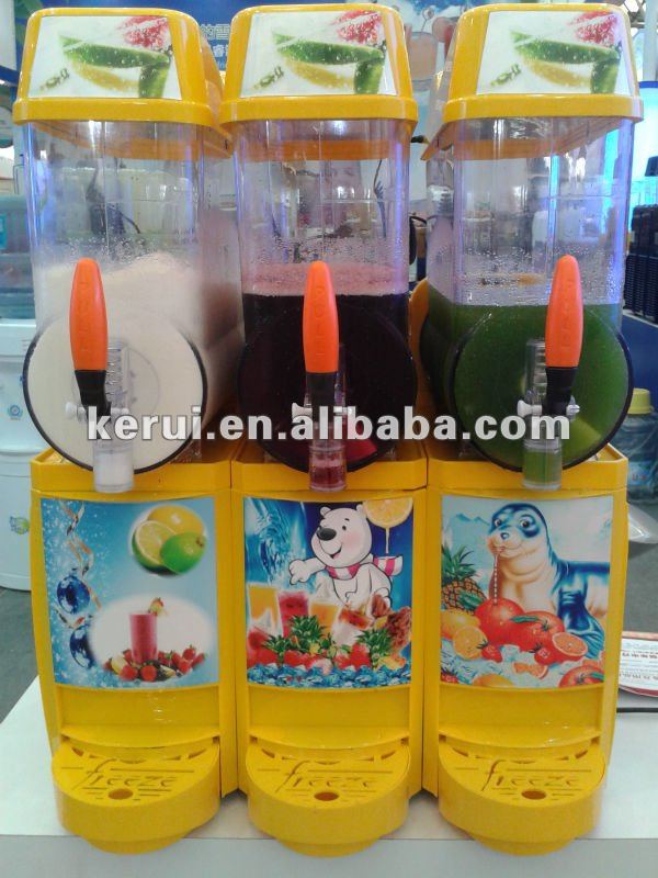 best popular slushie machine XRJ-12Lmatching with 3 tanks with CE Certificate