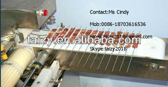 Best selling lamb shashlik wearing machine/kebab wear machine/beaf wear string machine with low price 0086-18703616536