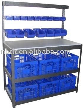 Bin Rack with Workbench