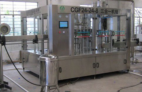 Bottled water processing machinery for filling and packing line