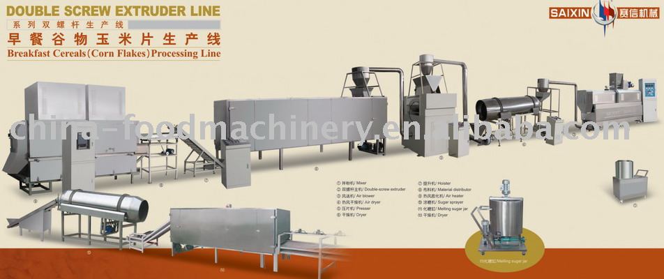 breakfast cereals corn flakes processing line/corn flakes production line/cereals making machine