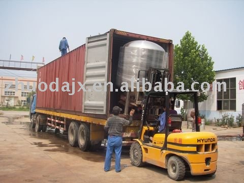 Brewery equipment in delivery