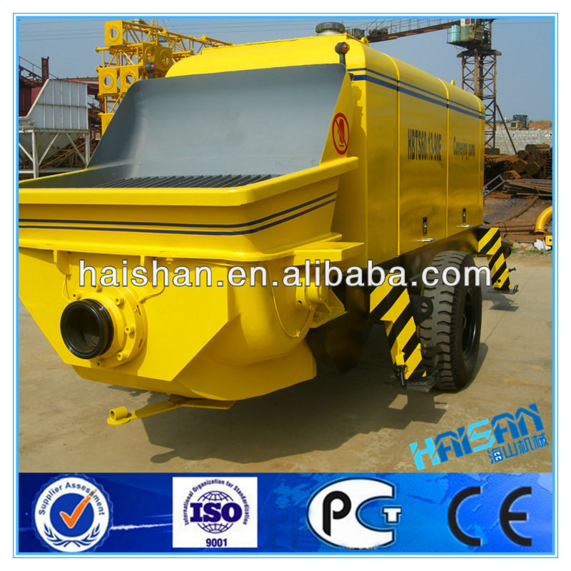 Building trailer concrete pump