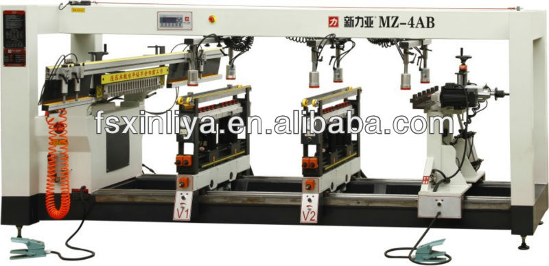 Cabinet double motors four-row drill machine