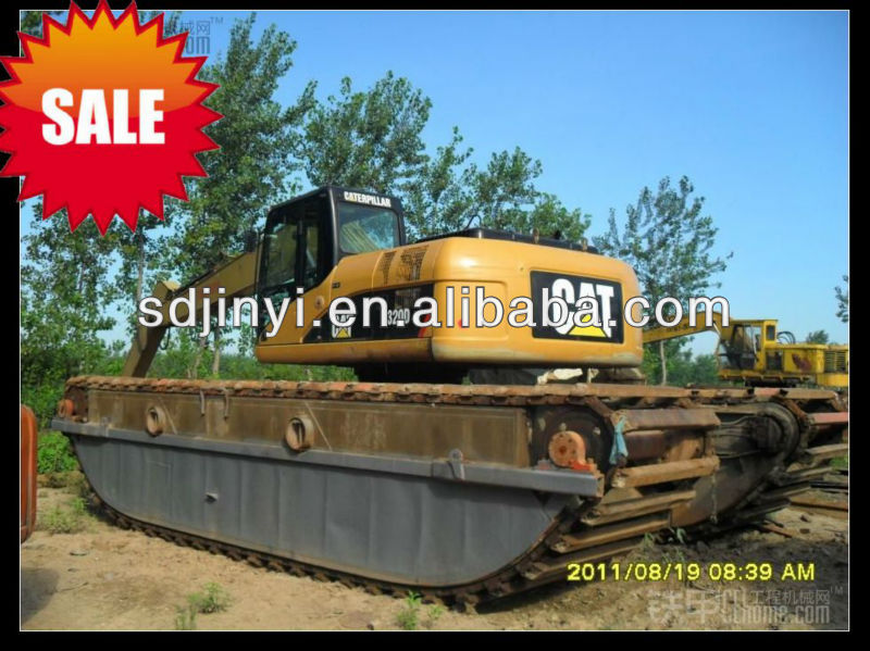 CAT amphibious excavator,pontoon excavator,Swamp excavator,amphibious dredging excavator,steel pontoon of amphibious excavator