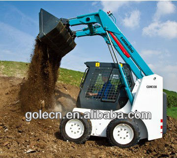 CDM308 mini brand new skid steer loader with hydraulic breaker for sale