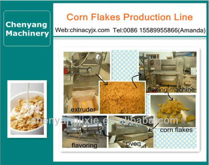 CE Automatic Breakfast Cereals Machine/Corn Flakes Machine in Chenyang Machinery