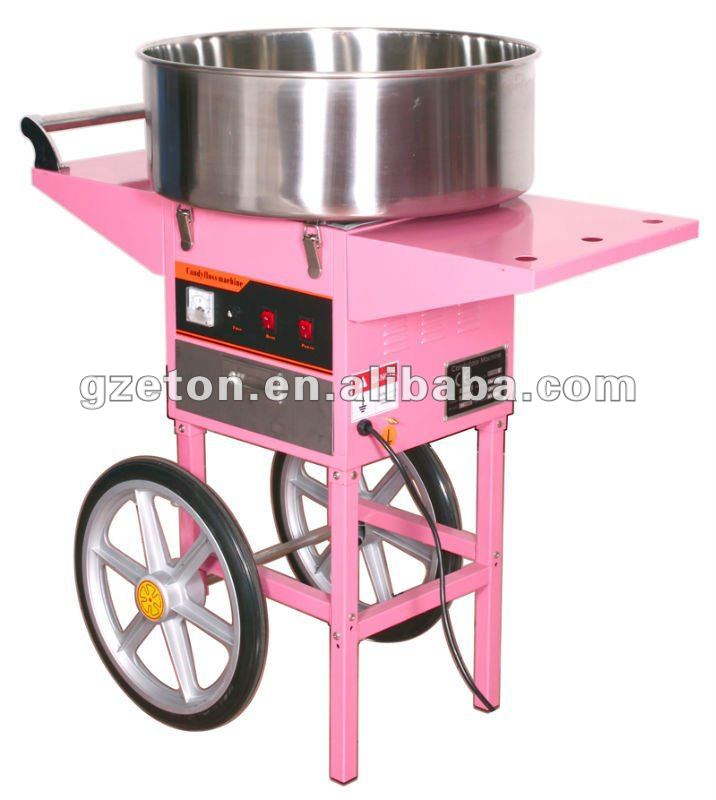CE certificated commercial Cotton Candy Floss Maker with Cart and bubble cover