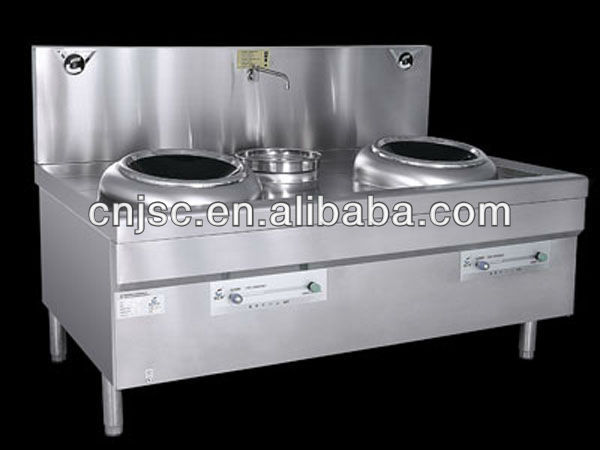 CE certified double burners commercial electric induction steamer with SCHOTT CERAN panel