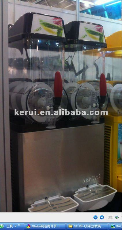 CE commercial slush machine 12 liters 2 tanks