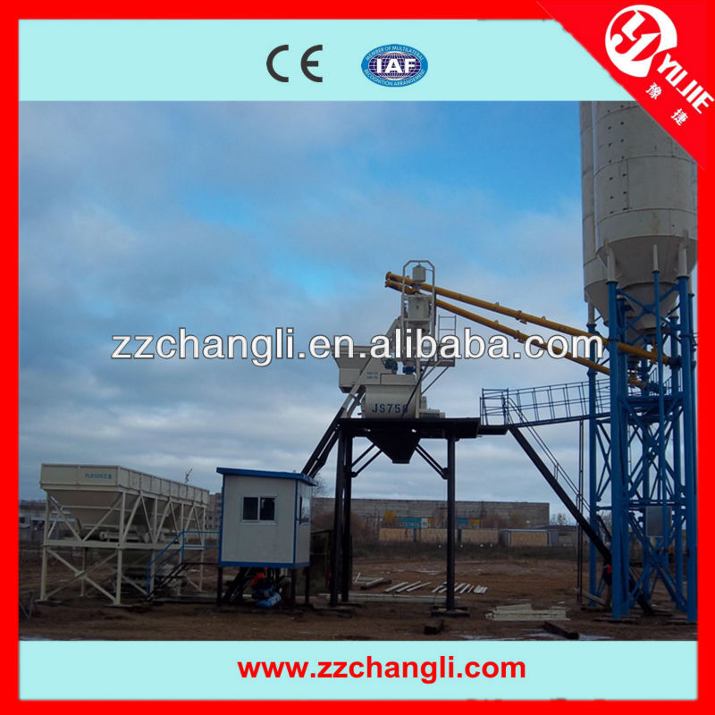 CE computer controlled HZS35 cement concrete mixing plant