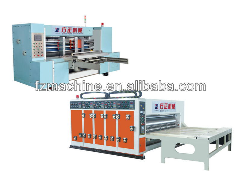 chain feeding multi color printing slotting machine/carton box printing machine