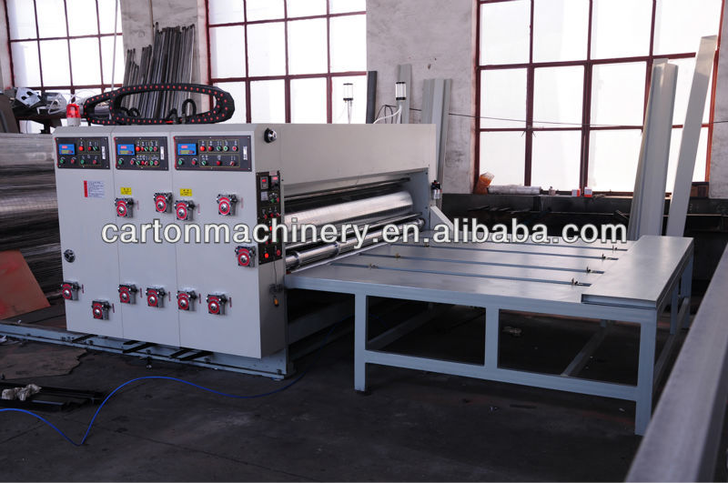 Chain feeding water base ink printer slotter machine