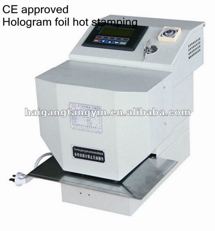 China Hologram Anti-fake Labels Hot stamping Machine
