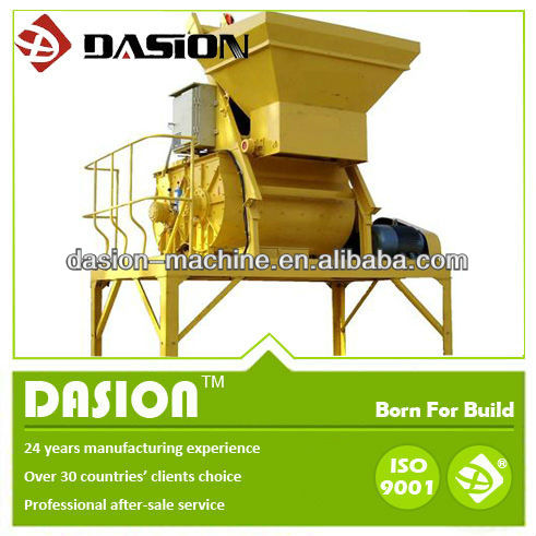 china hot-selling good quality JS500 Twin-shaft concrete mixer mini concrete mixer with low cost