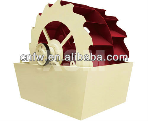 China industrial wheel sand washing machine for stone and gold