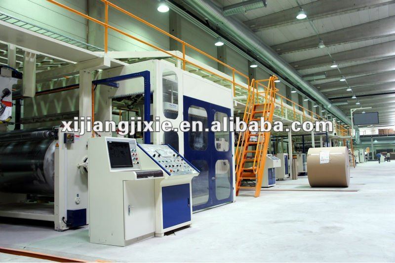 China manufacture 5 Layer Packing Machine/2200mm Corrugated Cardboard production Line