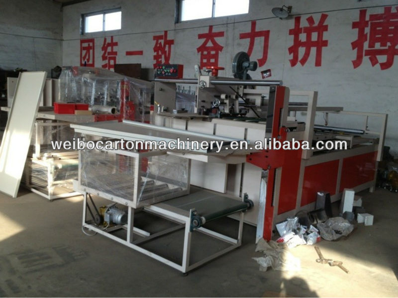 China manufacture of ZXJ series semi auto corrugated box folder gluer