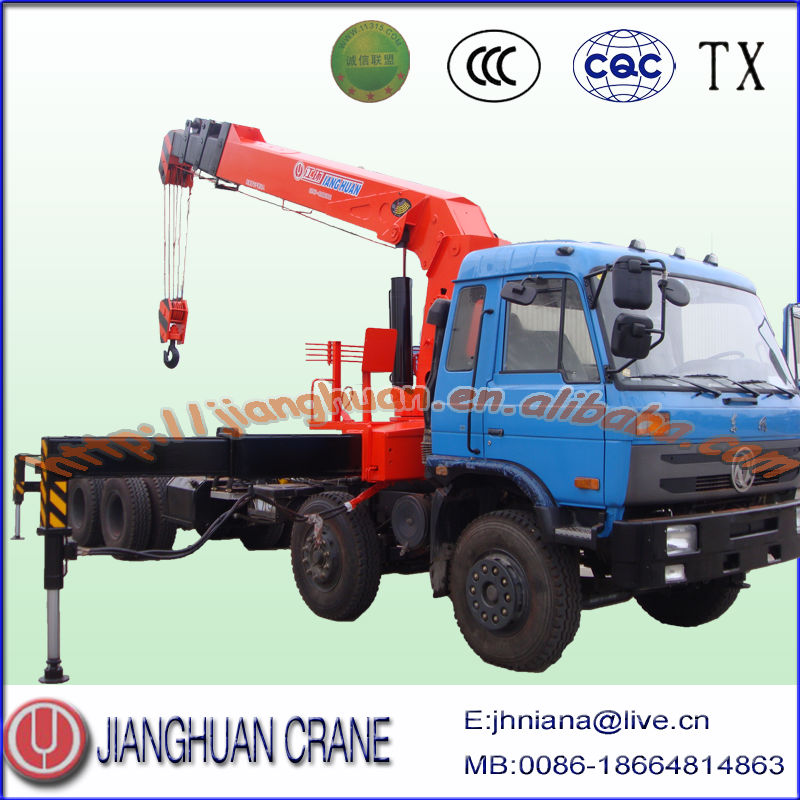 China Manufacturer Hydraulic Telescopic Articulated crane 16ton mounted with Dongfeng brand truck 8x4