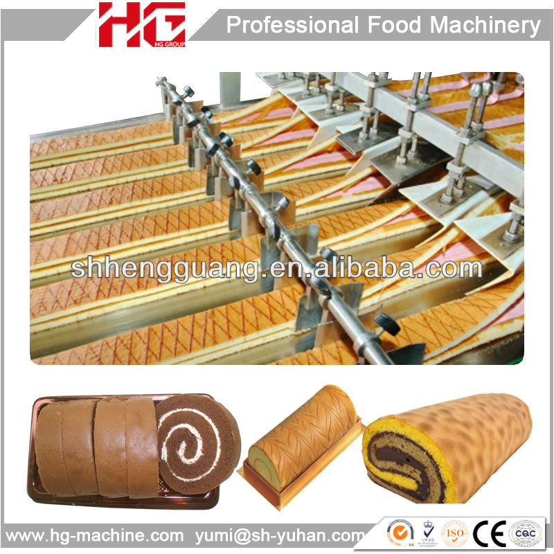 china stainless steel full automatic swiss roll cake machine