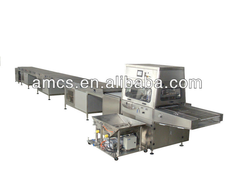 Chocolate enrobing machine