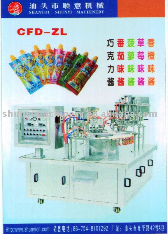 chocolate pouch filling capping machine