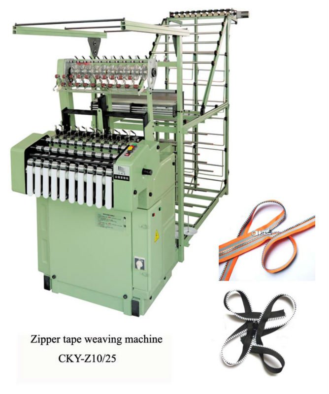 CKY-L10/25 Metal/Plastic/Nylon Zipper Webbing Making Machine