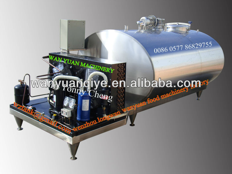 Closed milk cooling tanks with direct expansion cooling milk machine