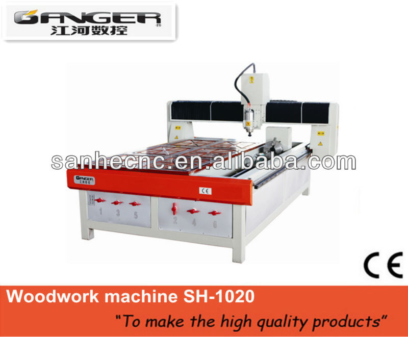CNC wood router machine rotary woodwork engraving machinery for stair chair furniture carpentry statue machhine macchine SH-1020