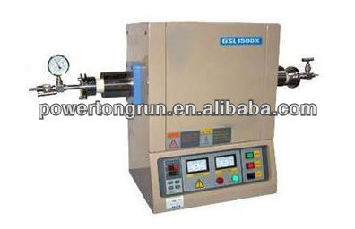 Compact Tube Furnace (42mm O.D. 1500 C Max) with Alumina Tube & Vacuum Flanges / Valves