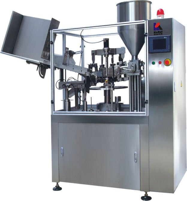 Compound tube filling and sealing machine