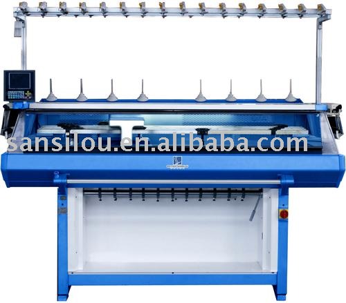 Computerized single system jacquard flat knitting machine