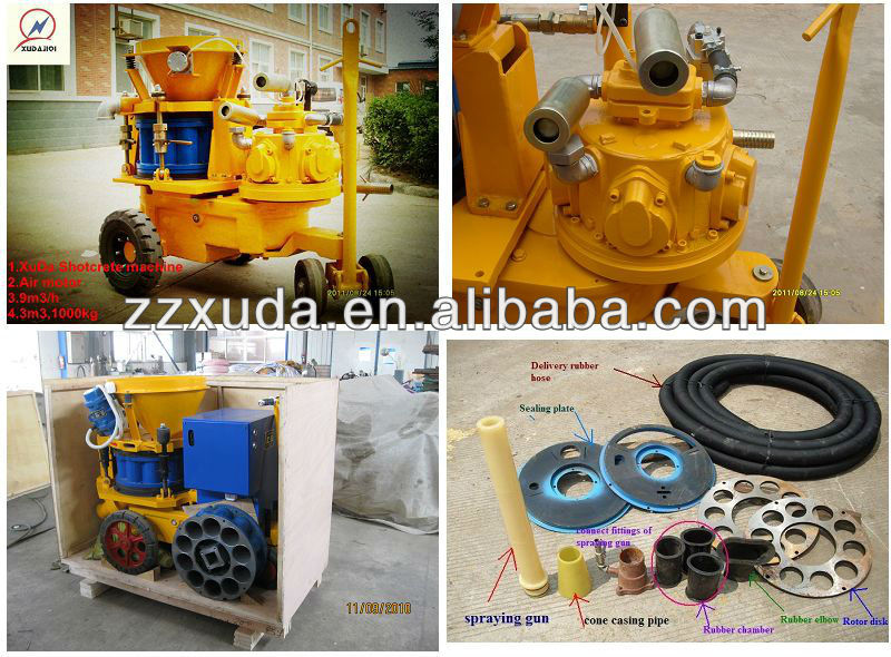 Concrete shotcrete equipment